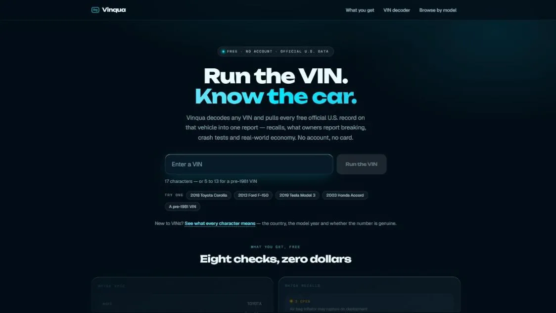 Vinqua screenshot